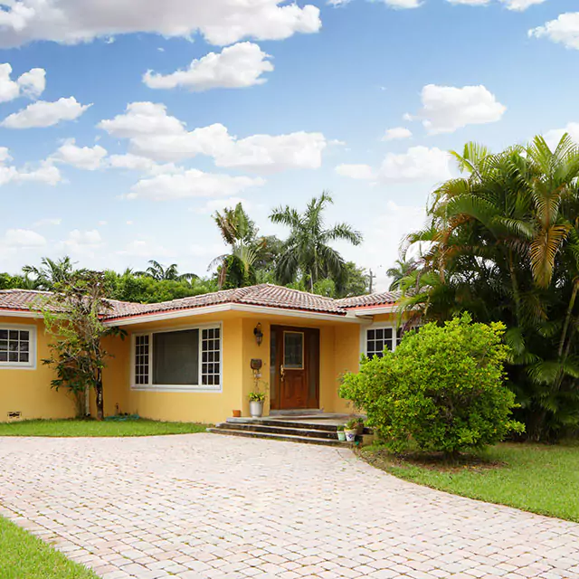 Tropical House With Blue Sky Sq